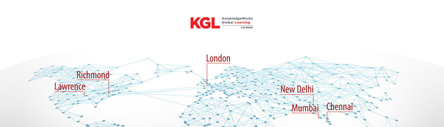 Map of KGL locations in the US, UK and India